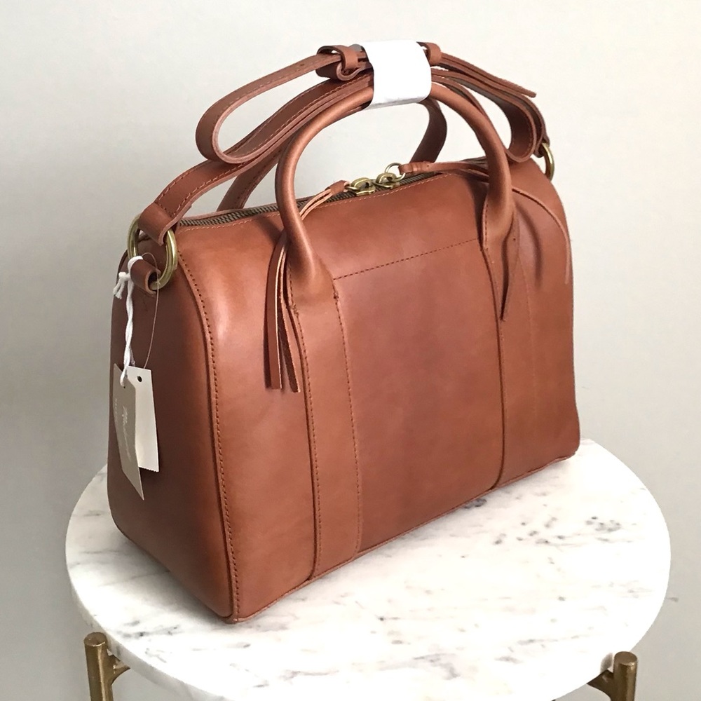 Madewell Italian Leather Satchel Bag New With Tag RARE - Picture 15 of 16